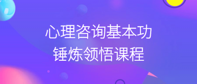 心理咨询基本功锤炼领悟课程