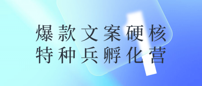 爆款文案硬核特种兵孵化营