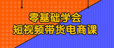 零基础学会短视频带货电商课