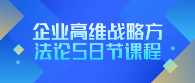 企业高维战略方法论58节课程