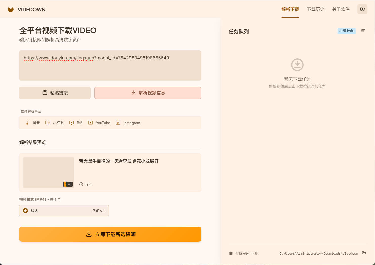 全平台视频下载Videdown v1.0.9插图1
